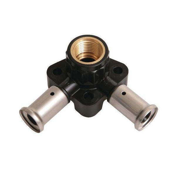 Henco muurplaat Ø20x1/2 pers x binnendraad - dubbel laags, Doe-het-zelf en Verbouw, Verwarming en Radiatoren, Verzenden