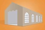 Premium Partytent PVC 4x10x2 mtr in Beige (4x10 meter), Verzenden, Nieuw, 2 meter of meer, Partytent