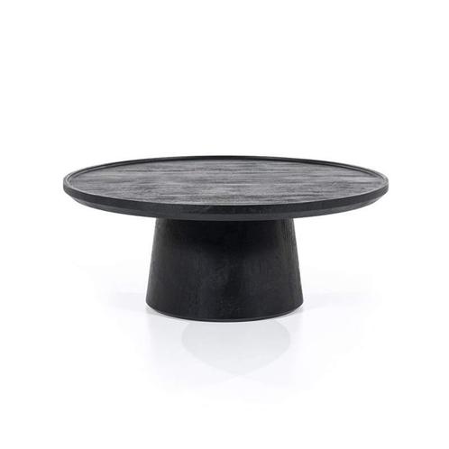 Salontafel Ron 80x32 - Zwart - 95655 - salontafel, Huis en Inrichting, Tafels | Salontafels, Nieuw, Overige materialen