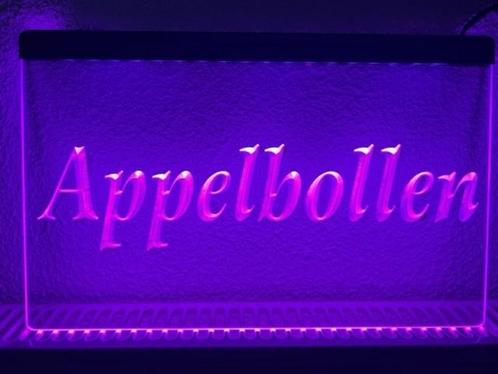 Appelbollen appel flappen neon bord lamp LED verlichting rec, Verzamelen, Merken en Reclamevoorwerpen, Nieuw, Verzenden