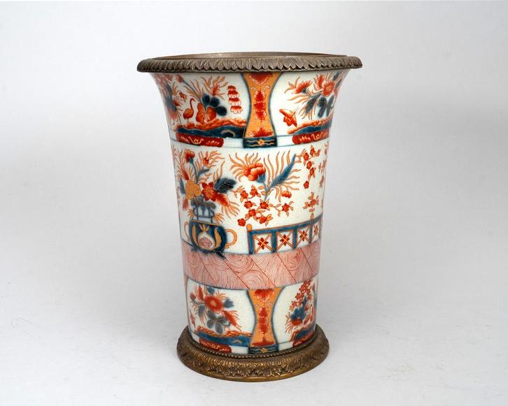Porseleinen vaas Imari-stijl bronzen montuur, China 20e eeuw, Antiek en Kunst, Antiek | Porselein