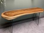 Sidetable Suar ca 150cm lang en 40cm diep, boomstamtafel nwe