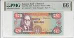 1985 Jamaica P 72a 20 Dollars Pmg 66 Epq, Verzenden