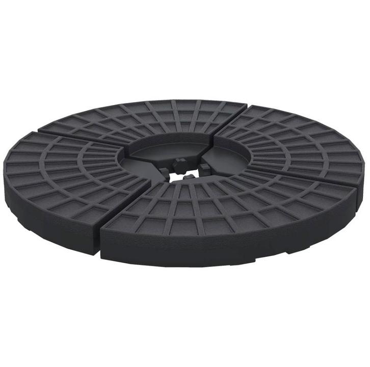 Nieuwe 4-Delige Parasolvoet voor Kruisvoet, Tot 70 kg, Zwart, Tuin en Terras, Parasols, Parasolvoet, Nieuw, Verzenden