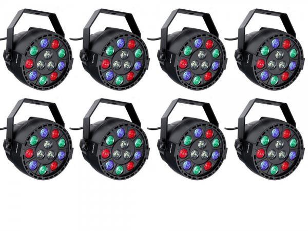 Ibiza Light 8x 12W RGBW LED PAR Spots 3-in-1 Wash Effect DMX, Muziek en Instrumenten, Licht en Laser, Overige typen, Nieuw, Verzenden