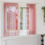 vidaXL Gordijnen voile met roedezakken 2 st wijnrood, Huis en Inrichting, Stoffering | Gordijnen en Lamellen, Verzenden, Nieuw