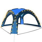 Partytent met LED en 4 zijwanden 3,6x3,6x2,3 m blauw, Verzenden, Nieuw, 2 meter of meer, Partytent