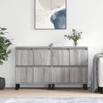 vidaXL Dressoirs 2 st bewerkt hout grijs sonoma eikenkleurig, Huis en Inrichting, Kasten | Dressoirs, Verzenden, Nieuw, Overige houtsoorten