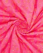 Broderie Katoen Opengewerkte Bloemen Roze, Nieuw, Roze