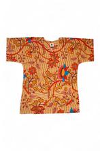 Beige & Oranje Botanical Flow Dashiki Shirt / Dashiki Jurk -, Ophalen of Verzenden, Nieuw