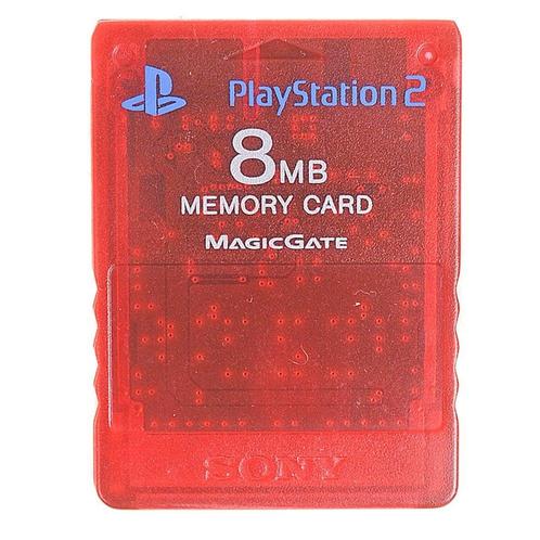 Sony Playstation 2 - 8MB Memory Card - Rood, Spelcomputers en Games, Spelcomputers | Sony PlayStation Consoles | Accessoires, Zo goed als nieuw