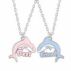 Fako Bijoux® - Vriendschapsketting - Dolfijnen - Blauw/Roze, Nieuw, Verzenden