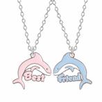 Fako Bijoux® - Vriendschapsketting - Dolfijnen - Blauw/Roze, Sieraden, Tassen en Uiterlijk, Kettingen, Verzenden, Nieuw
