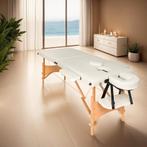 2 zone massagetafel met 5cm matras en houten frame - beige, Sport en Fitness, Massageproducten, Verzenden, Nieuw