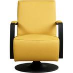 Leren draaifauteuil Mood - Toledo Giallo (geel) -, Huis en Inrichting, Fauteuils, Nieuw, Ophalen of Verzenden, 50 tot 75 cm, Industrieel, Modern