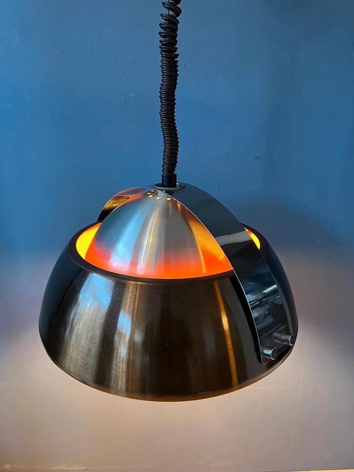 Orange Lakro Amstelveen Space Age Pendant Light with Rise-an, Huis en Inrichting, Lampen | Hanglampen, Nieuw, Ophalen of Verzenden