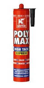 Griffon polymax hightack express 435 gr, zwart, koker, Nieuw, Verzenden