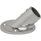 Railingsteun 25mm 45 graden met Ronde Voet Rvs, Ophalen of Verzenden, Nieuw
