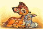 Joan Vizcarra - Bambi & Thumper - Hand Signed, Nieuw