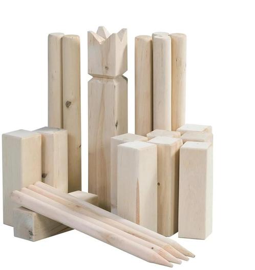 Kubb Game met Draagtas | Outdoor Play - Buitenspeelgoed, Kinderen en Baby's, Speelgoed | Buiten | Los speelgoed, Nieuw, Verzenden