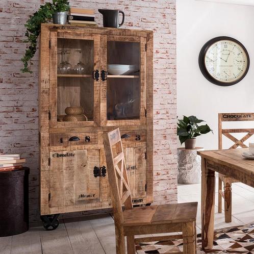 *WOONWINKEL* Stoere Buffetkast Van Mangohout, Huis en Inrichting, Kasten | Buffetkasten, Nieuw, Verzenden