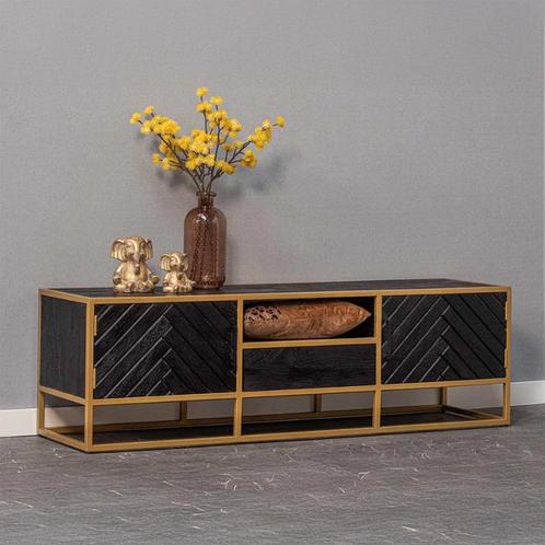 Tv-meubel Mangohout Fingula 210 cm, Huis en Inrichting, Kasten | Televisiemeubels, 25 tot 50 cm, Nieuw, Overige houtsoorten, Minder dan 100 cm