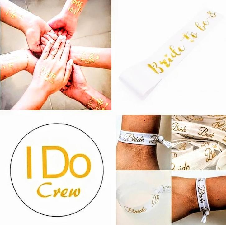 23-delige vrijgezellenfeest set Team Bride en Game Over, Kleding | Dames, Trouwkleding en Trouwaccessoires, Wit, Nieuw, Accessoires