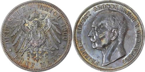 5 Mark Duitsland 5 M Oldenburg 1900 A J095 Proof minimale..., Postzegels en Munten, Munten | Europa | Niet-Euromunten, Verzenden