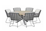 4 Seasons Outdoor Fabrice tuinset antraciet met Louvre tafel, Tuin en Terras, Ophalen of Verzenden, Nieuw