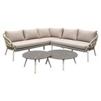 Montreal hoekbank loungeset 4 delig taupe rope, Ophalen of Verzenden, Nieuw