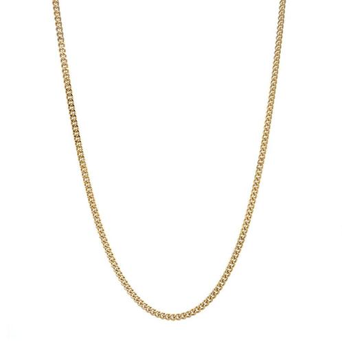 Gouden lengtecollier gourmet 45.5 cm 14 karaat, Sieraden, Tassen en Uiterlijk, Kettingen, Goud, Zo goed als nieuw, Goud, Verzenden