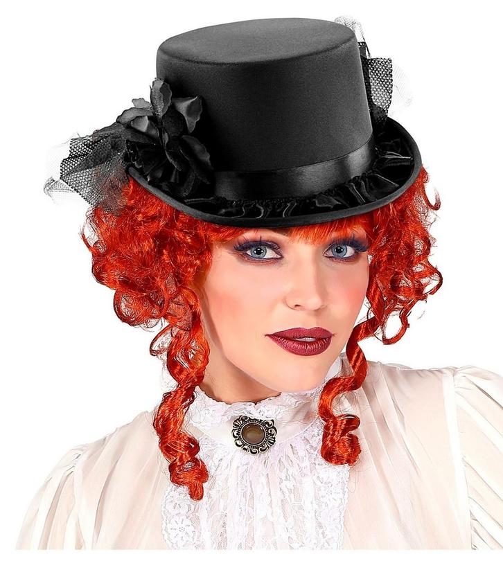 Zwarte Hoed Hoog Roos, Hobby en Vrije tijd, Feestartikelen, Nieuw, Verzenden