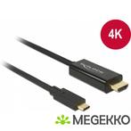 DeLOCK 85258 1m USB C HDMI Zwart video kabel adapter, Computers en Software, Overige Computers en Software, Nieuw, Verzenden