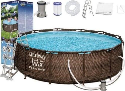 Esthetisch opzetzwembad met Rattan-look - Perfect voor tu..., Tuin en Terras, Zwembaden, Nieuw, Ophalen of Verzenden