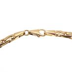 Gouden platte infinity schakel armband | 21 cm, Sieraden, Tassen en Uiterlijk, Armbanden, Ophalen of Verzenden, Gebruikt, Overige kleuren