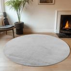 Rond Wasbaar Vloerkleed | Joy | Zilver | 80x80 cm, Huis en Inrichting, Stoffering | Tapijten en Kleden, Verzenden, Nieuw