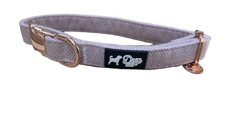 Honden Halsband Tweed Roze (Halsband Set), Dieren en Toebehoren, Hondenhalsbanden en Penningen, Nieuw, Ophalen of Verzenden