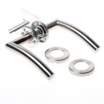 INTERSTEEL DEURKRUK RVS NILS MET ROZET ITAL, Doe-het-zelf en Verbouw, Hang- en Sluitwerk, Verzenden, Nieuw