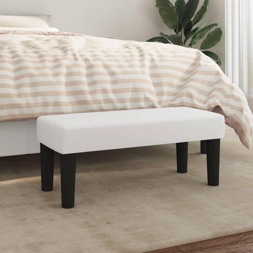 vidaXL Bankje 70x30x30 cm kunstleer wit, Huis en Inrichting, Banken | Bankstellen, Nieuw, Minder dan 150 cm, Leer, Verzenden