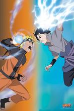 Poster Naruto Shippuden Naruto vs Sasuke 61x91,5cm, Verzenden, Nieuw, A1 t/m A3