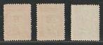 Curaçao 1916 - Complete set Wilhelmina - NVPH 68/70, Postzegels en Munten, Postzegels | Nederland, Gestempeld