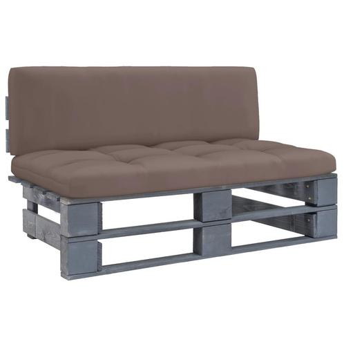 vidaXL Tuinmiddenbank pallet geïmpregneerd grenenhout grijs, Tuin en Terras, Tuinsets en Loungesets, Nieuw, Verzenden