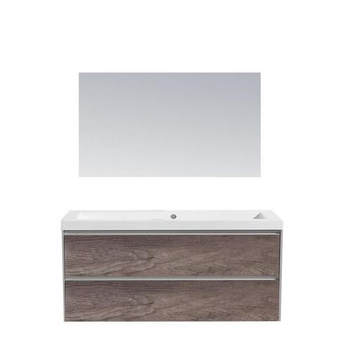 Badkamermeubel Sanilux PL 120 Greeploos Incl Spiegel En, Huis en Inrichting, Badkamer | Badkamermeubels, Ophalen of Verzenden