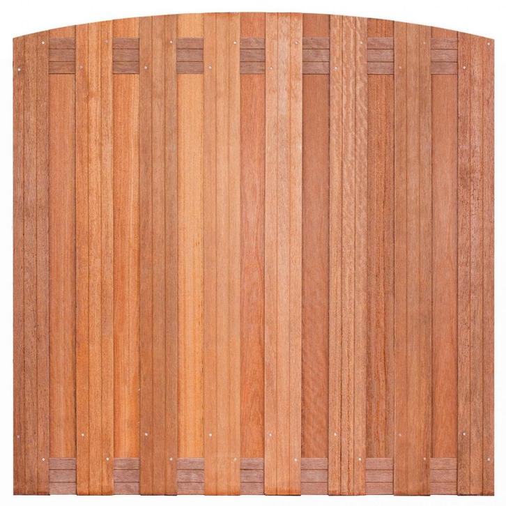 Schutting Tuinscherm Kampen 180 toog Hardhout Geschaafd RVS, Tuin en Terras, Schuttingen, Minder dan 3 meter, Nieuw, Hout, 1 tot 2 meter