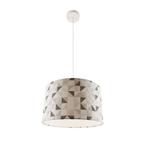 Ruitjesmotief hanglamp grijs, tienerkamer, Ophalen of Verzenden, Nieuw