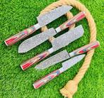 Gold Deer - 5 Piece professional knives set - Hammered Steel