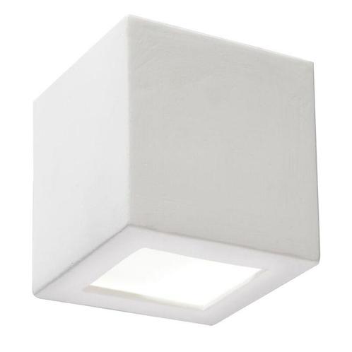 Moderne up down wandlamp Caitlin, wit, keramiek, Huis en Inrichting, Lampen | Wandlampen, Nieuw, Glas, Ophalen of Verzenden