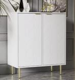 Wit Buffetkastje 75 cm – 2 Deuren, 6 Vakken & Goud Handvat, Verzenden, Nieuw