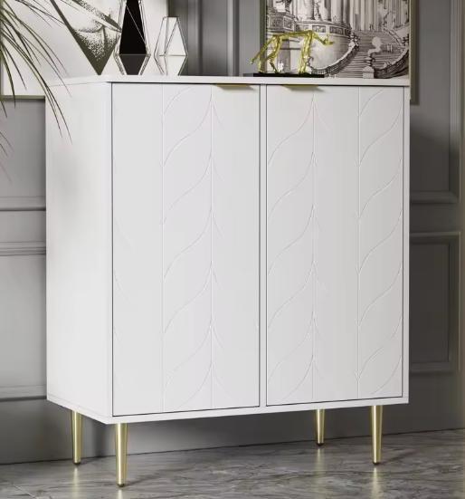 Wit Buffetkastje 75 cm – 2 Deuren, 6 Vakken & Goud Handvat, Huis en Inrichting, Keuken | Keukenelementen, Nieuw, Verzenden