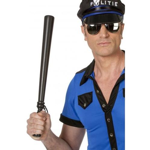Carnaval politie knuppel 52 cm - Politie accessoires, Hobby en Vrije tijd, Feestartikelen, Ophalen of Verzenden